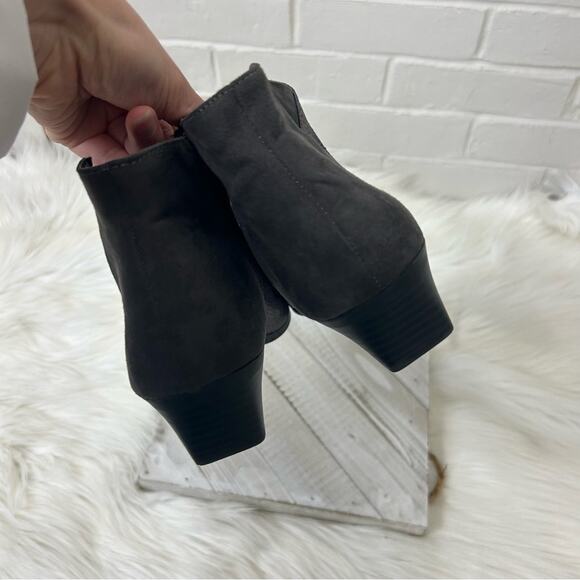 Qupid Faux Leather Grey Purple Shimmer Ankle Boots Size 10 - Picture 8 of 10